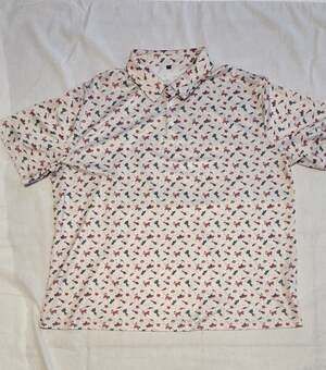 Mens Short Sleeve All Over Print Cactus and Fiesta Piñata Golf Polo Shirt XXL-